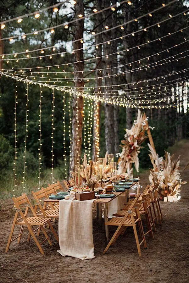 Use String Lights to Create a Romantic Atmosphere