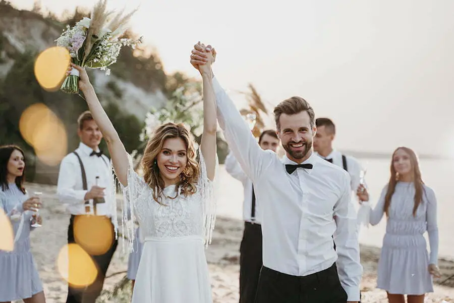 Exchanging Vows On a Beach