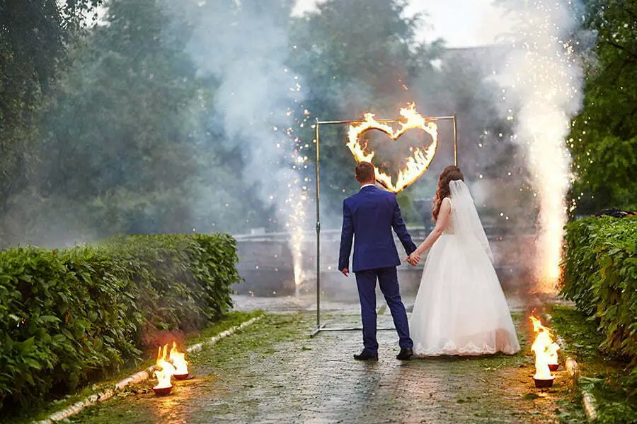Fire Safe outdoor wedding