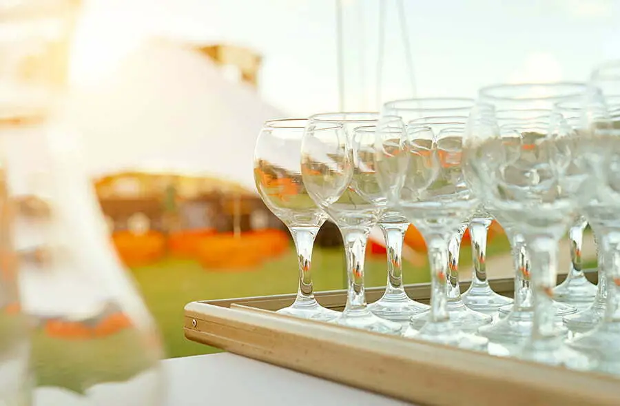 Rent Glassware outdoor wedding