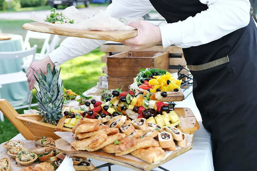 food catering outdoor wedding