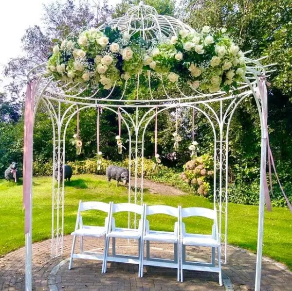 Greenhouse Wedding Outdoor Decor White Flowers greenhouse outdoor wedding decor