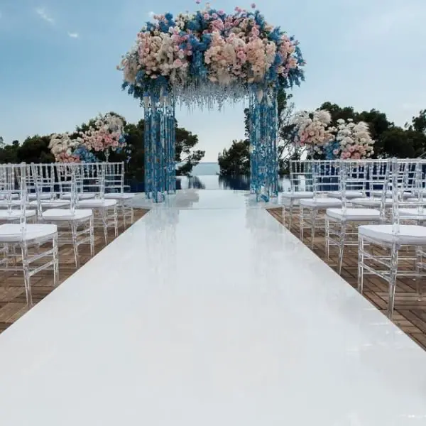 PVC Aisle Runner outdoor wedding aisle