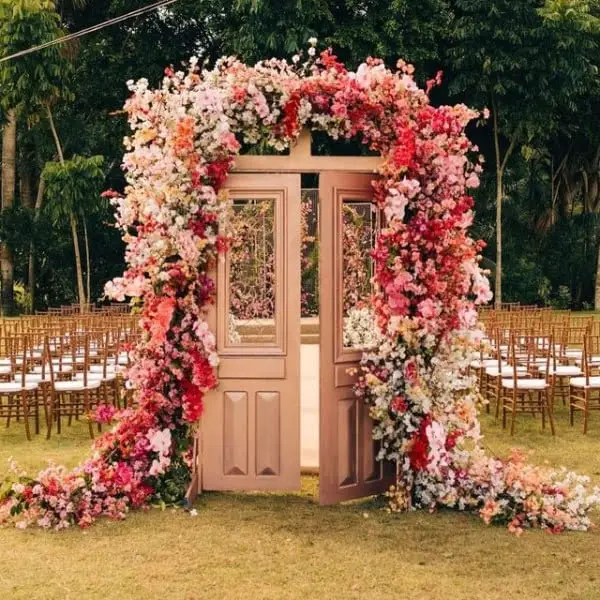 Ultra-Romantic Doors Entrance outdoor wedding aisle