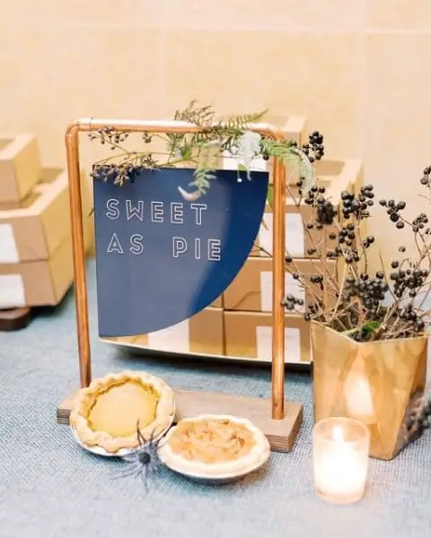 Handheld Pies as Wedding Favors outdoor wedding reception decor