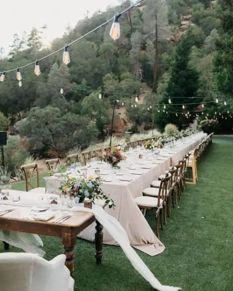 Calistoga Dreaming outdoor wedding table decor idea