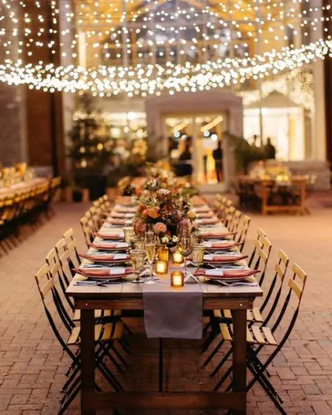 Unity Bouquet Ceremony outdoor wedding table decor idea
