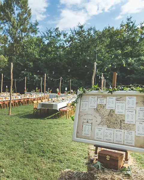 Enchanting And Rustic Natural Wedding Decor With Lord Of The Rings Inspiration natural outdoor wedding decoration