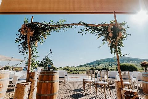 Rustic-Chic Vineyard Wedding Decor Featuring Natural Foliage And Lush Greenery natural outdoor wedding decoration