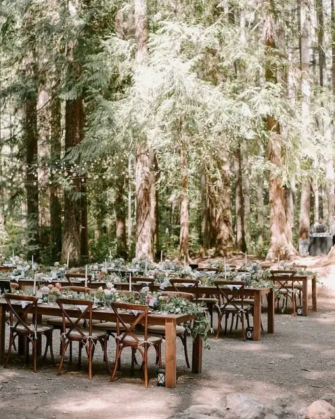 Lush And Natural Outdoor Wedding Decor Inspiration natural outdoor wedding decoration