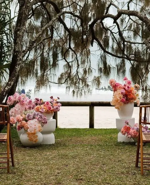 Serene And Coastal: A Botanical-inspired Spring Outdoor Wedding spring outdoor wedding decor