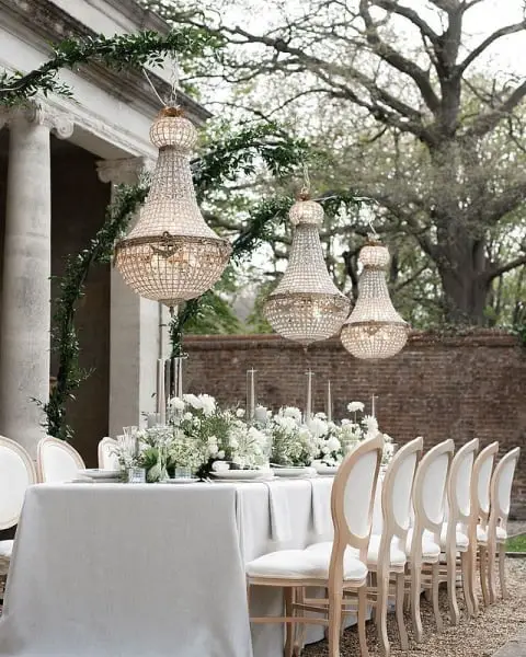 Understated Elegance Meets Luxurious Charm In This Secret Garden Wedding Decor summer outdoor wedding decor