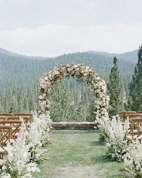Alfresco Garden Wedding With Exquisite Floral Arrangements summer outdoor wedding decor