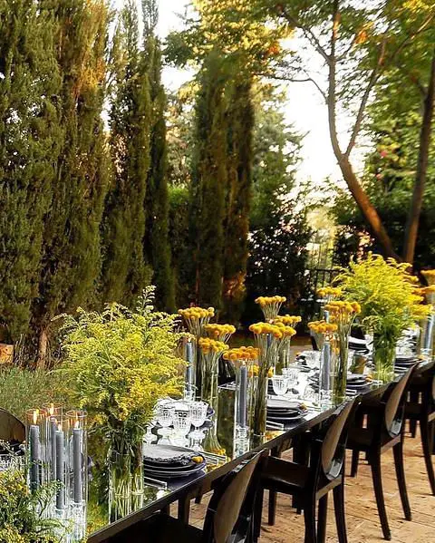 Vibrant And Refreshing Yellow Outdoor Wedding Decor yellow outdoor wedding decor
