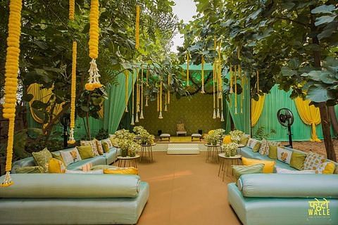 Vibrant And Intricate Yellow Outdoor Wedding Decor yellow outdoor wedding decor