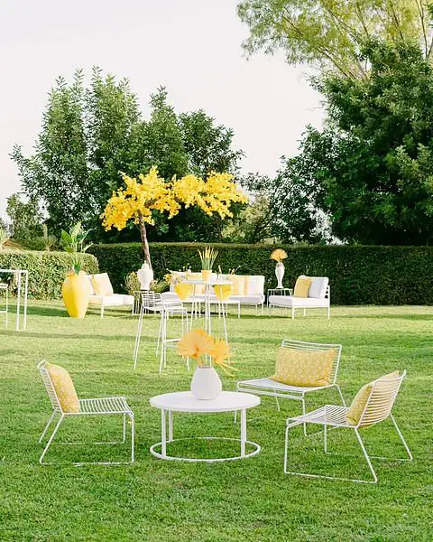 Luxurious And Romantic Yellow Outdoor Wedding Decor By DeplanV In Greece yellow outdoor wedding decor