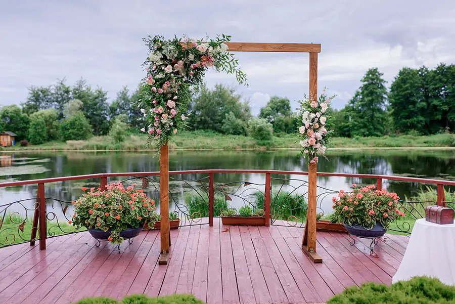 outdoor wedding venue background