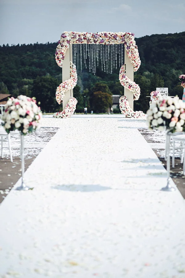 wedding aisle runner unveiled