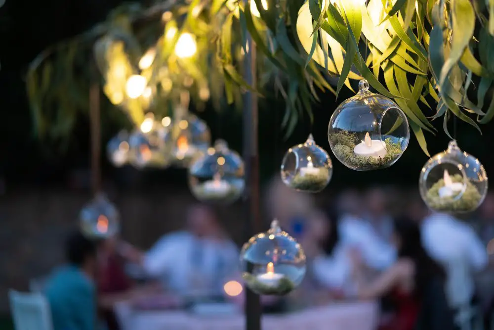 Floating Candle outdoor wedding