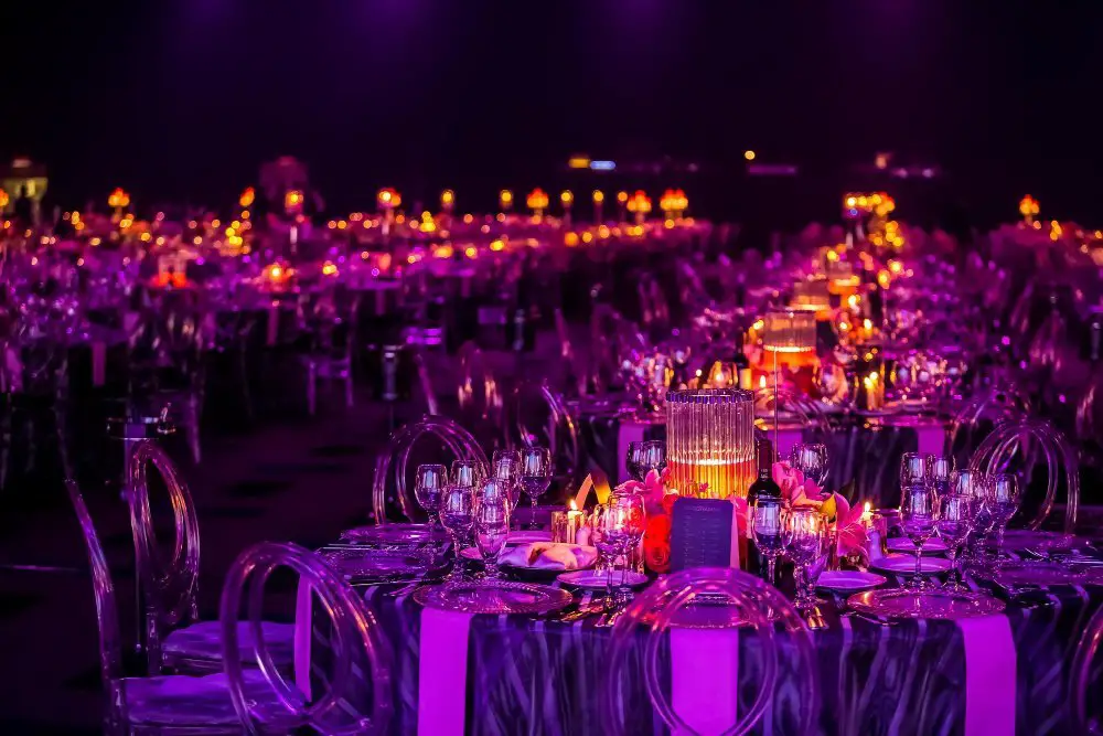 Glow in the dark Tableware outdoor wedding