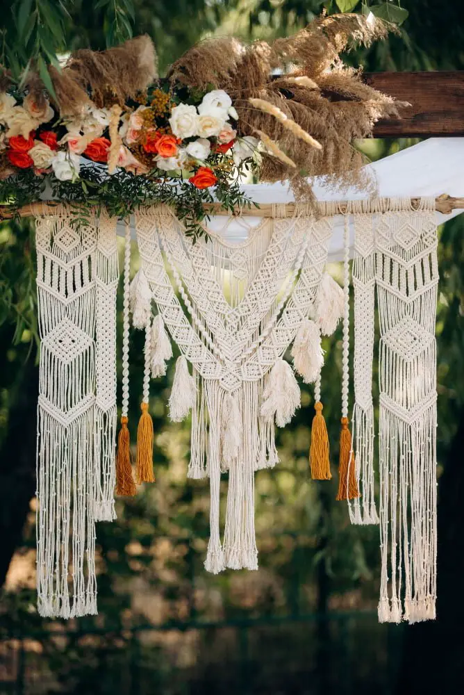 Macrame Backdrops outdoor wedding