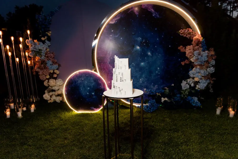 Moon and Stars Decor outdoor wedding