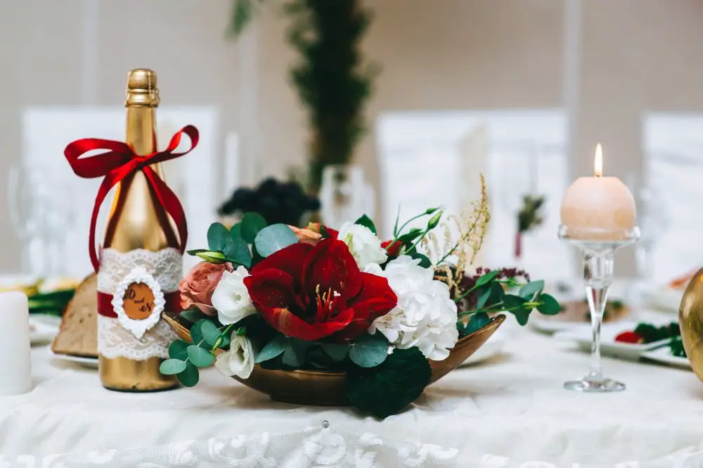 Poinsettia Arrangements wedding decor