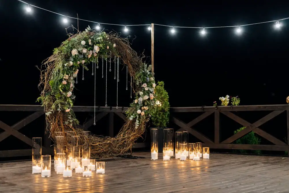 Rustic Twig Wreaths decor outdoor wedding