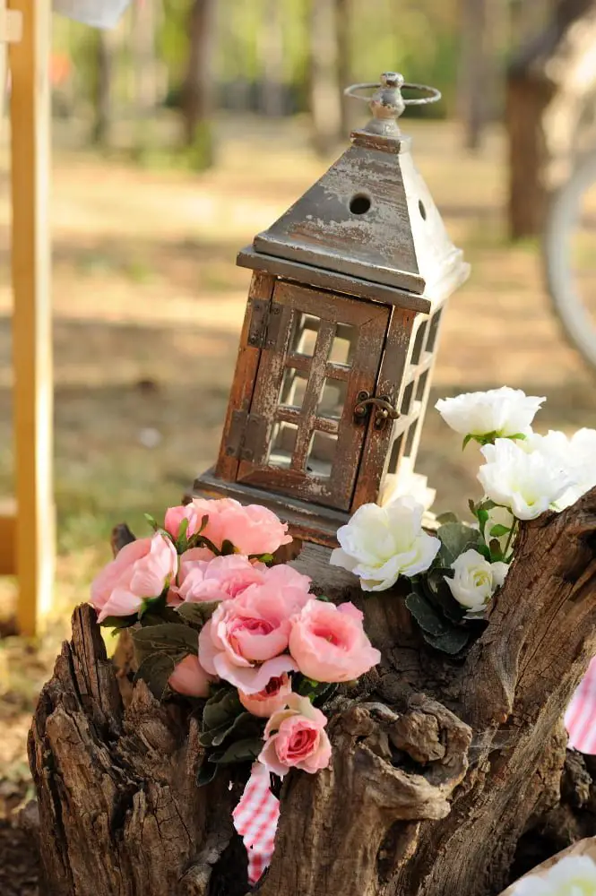 Vintage Birdhouses in trees decor wedding