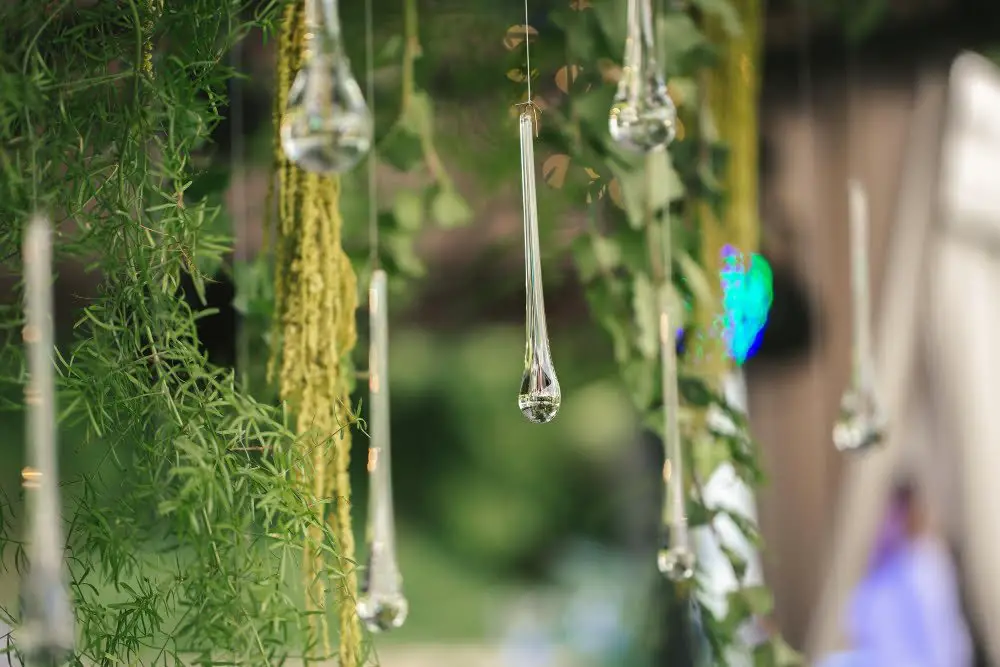 Wind Chimes in trees decor wedding