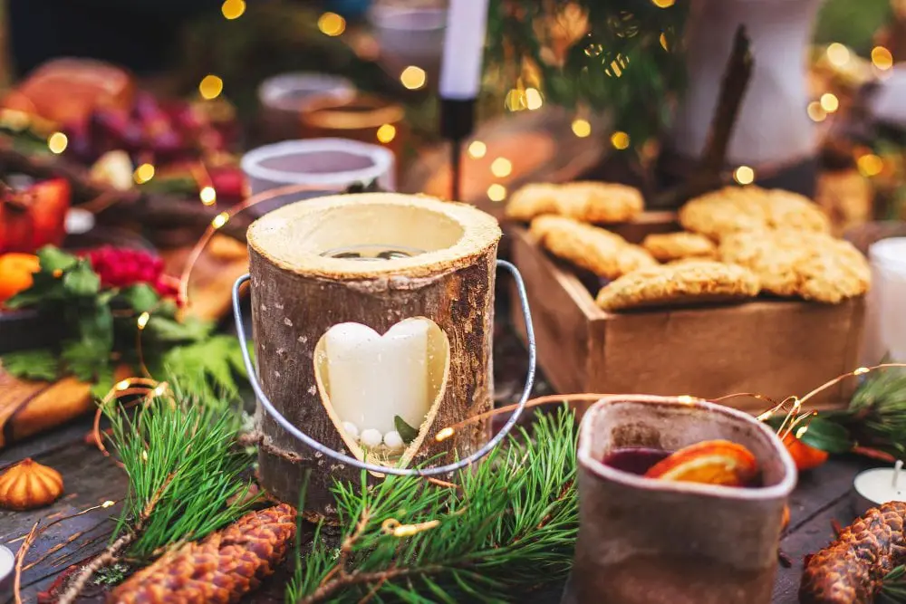 christmas dessert table outdoor wedding