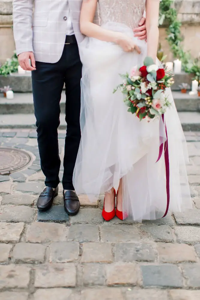 couple wedding Footwear outdoor