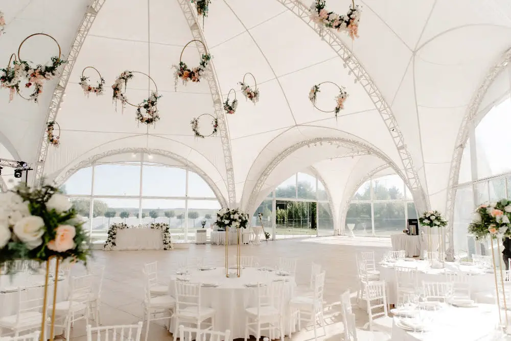 garden wedding venue tent