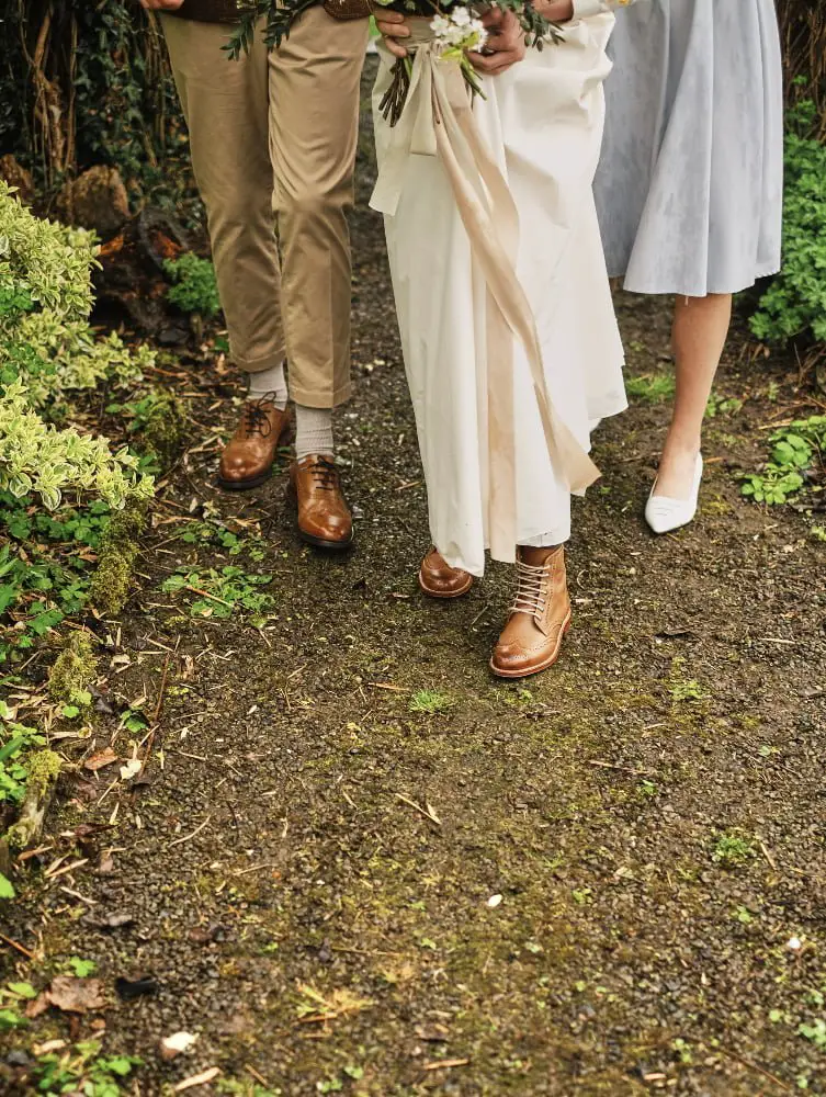 mountain wedding footwear for guests
