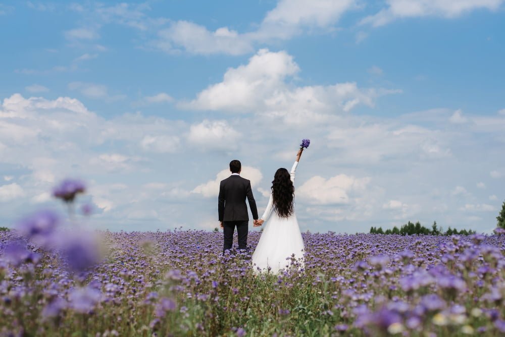 wedding Flower Field Backdrop shot