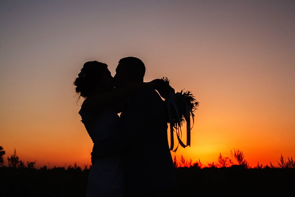 wedding Sunset Silhouette