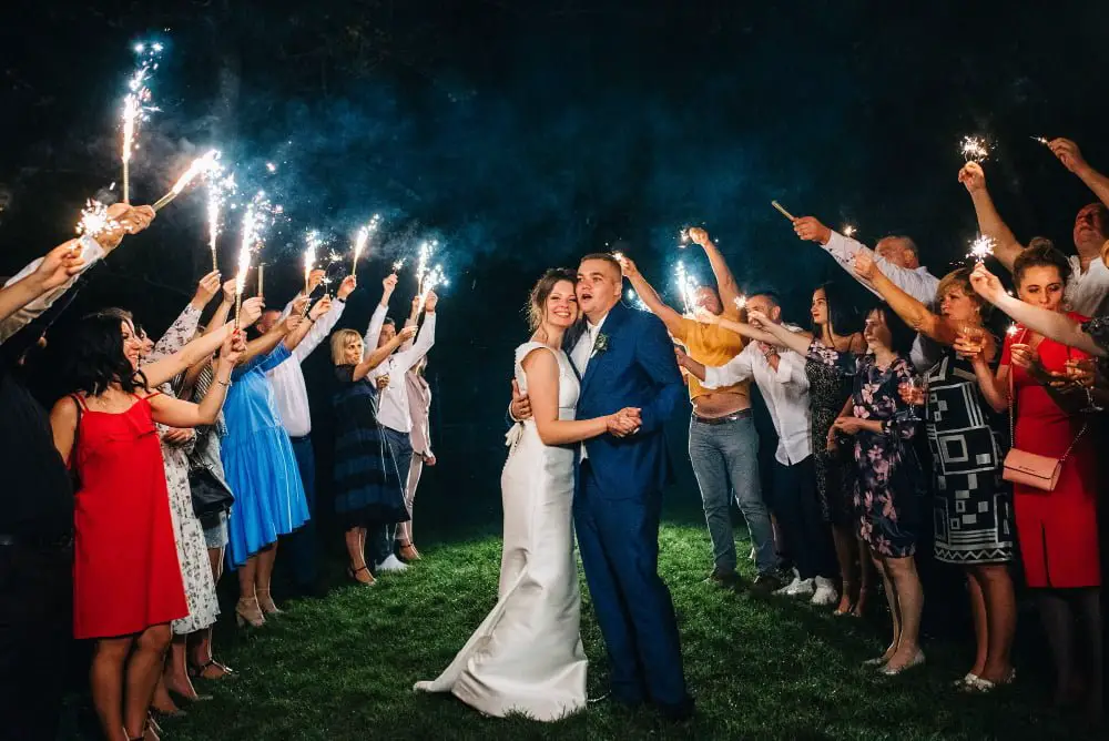 wedding sparkler exit