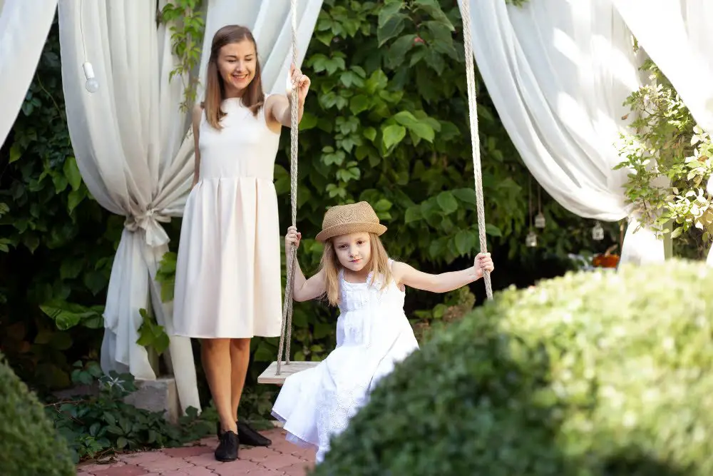 child at outdoor wedding