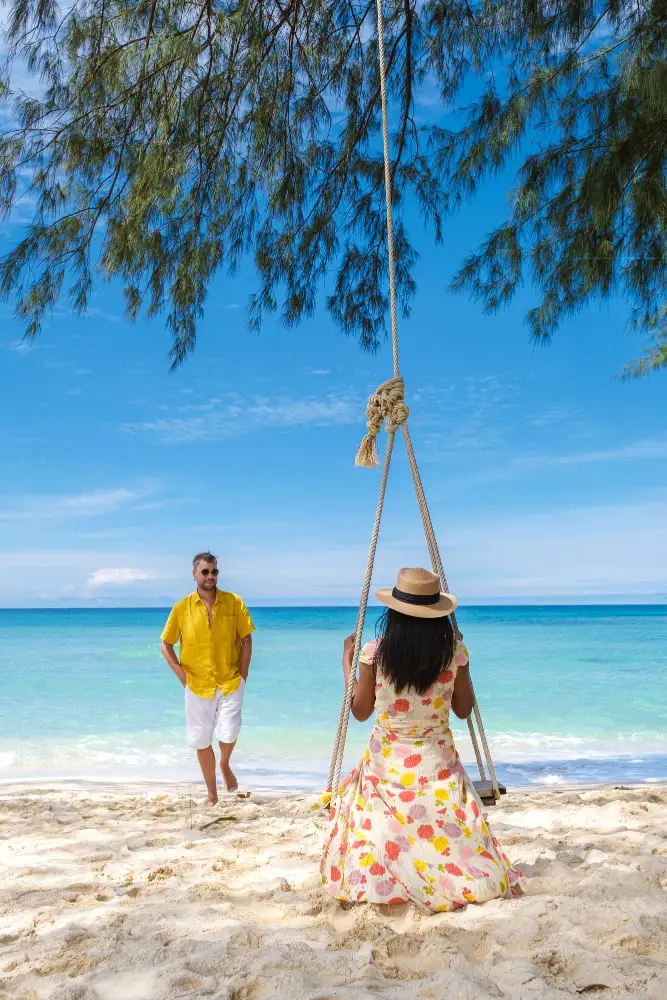 couple Beach Swings