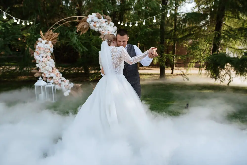 romantic slow dance outdoor wedding