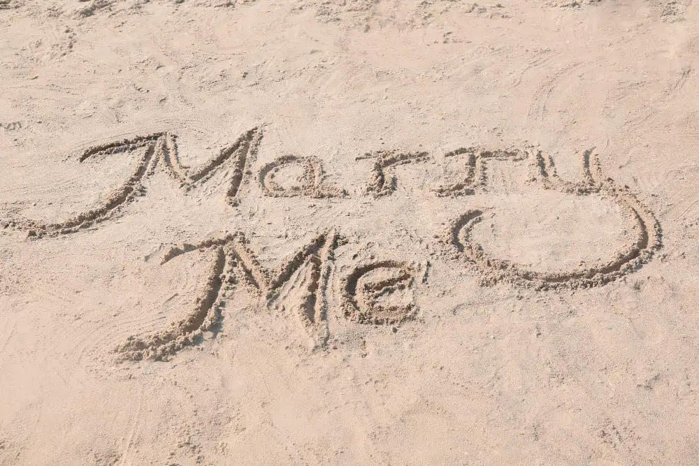 wedding sand writing