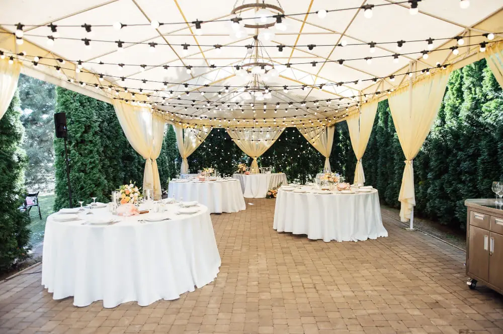 Outdoor Wedding Tent lights