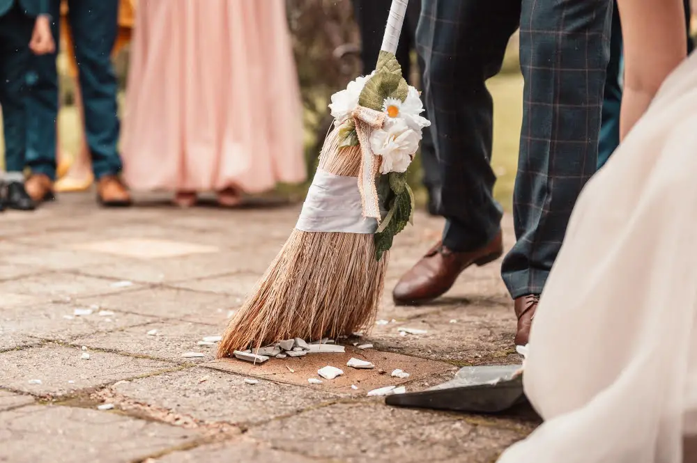 broke-plate-wedding-celebration-bridge-clean-up