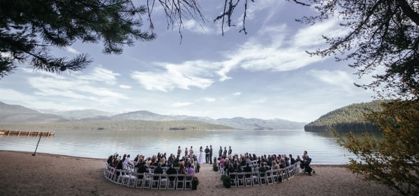 Elkins Resort on Priest Lake outdoor wedding venues in Idaho