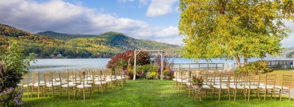 Lake Morey Resort outdoor wedding venues in Vermont