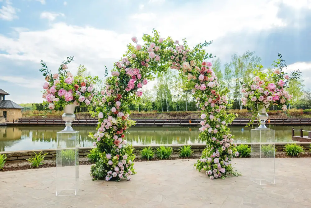 Flower Peonies Outdoor Wedding