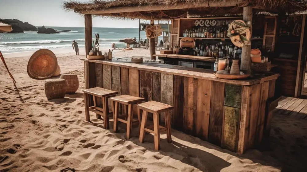 Military-style Outdoor Bar Setup