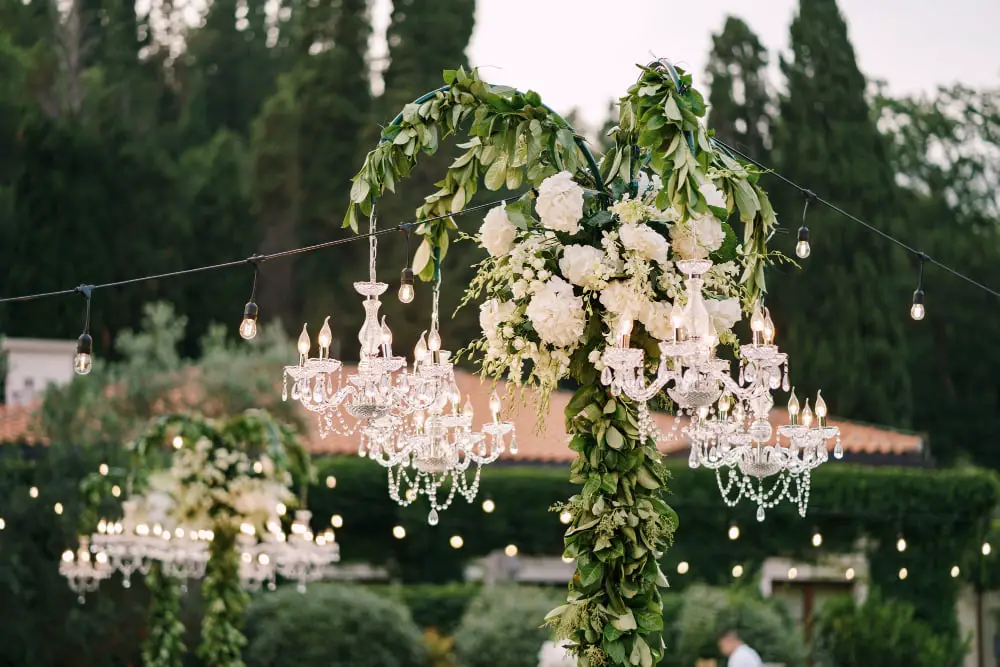 Outdoor Chandeliers for Weddings