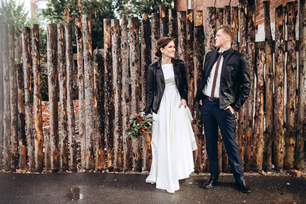 Season-Appropriate Jackets Outdoor Wedding