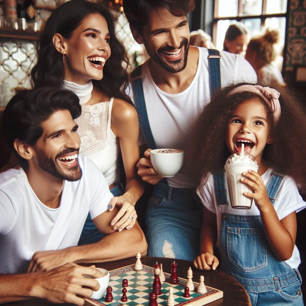 a shoot in a quaint cafe or diner adorned in casual white and denim